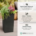 thumbnail image 6 of Tierra Verde Citadel Stucco Self Watering Square Planter, 13.5"W x 26"H, 6 of 12