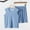 Blue, variant on Delliss Summer Pajamas for Girls Cute 2-Piece Tank Top & Shorts Set Girls Tank Top Pajamas Sleeveless Sleepwears