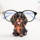 thumbnail image 3 of Lovely Dog Eyeglasses Holder Stand Animal Figurilla Gafas Display Stand Estante Animales en forma de oficina Decoración del hogar , Marrón Negro Baoblaze Soporte para anteojos, 3 of 8