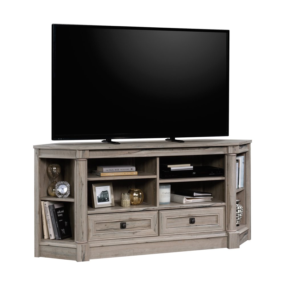 Sauder Palladia Corner Entertainment Credenza for TVs up to 60", Split