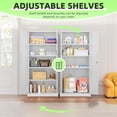 thumbnail image 6 of 72" Metal Office Storage Locking Cabinet, Lockable Garage Storage Cabinets, High Office Storage Cabinet with Adjustable Shelves for Garage(White), 6 of 9