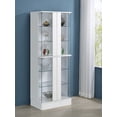 thumbnail image 2 of Cabra 4-door LED Curio Display Cabinet White High Gloss, 2 of 13