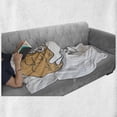 thumbnail image 5 of Cat Lover Soft Flannel Fleece Throw Blanket, Kitties Lying in and Cuddling in Shape of Heart Bedtime Pets Meow Love, Cozy Plush for Indoor and Outdoor Use, 50" x 70", Apricot White Grey, by Ambesonne, 5 of 5