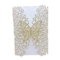 thumbnail image 2 of 50 pieces of laser cut butterfly invitation cards - wedding, engagement, birthday, christening party decoration supplies (excluding inner cards and envelopes), 2 of 2