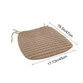 thumbnail image 3 of RYDCOT Solid Color Chair Pad with Ties No Slip, Plushs Chair Cushion Farmhouse Kitchen Dining Seat Cushion, Entrance Changing Shoes Stool Seat Cushion (1Pcs), 3 of 6