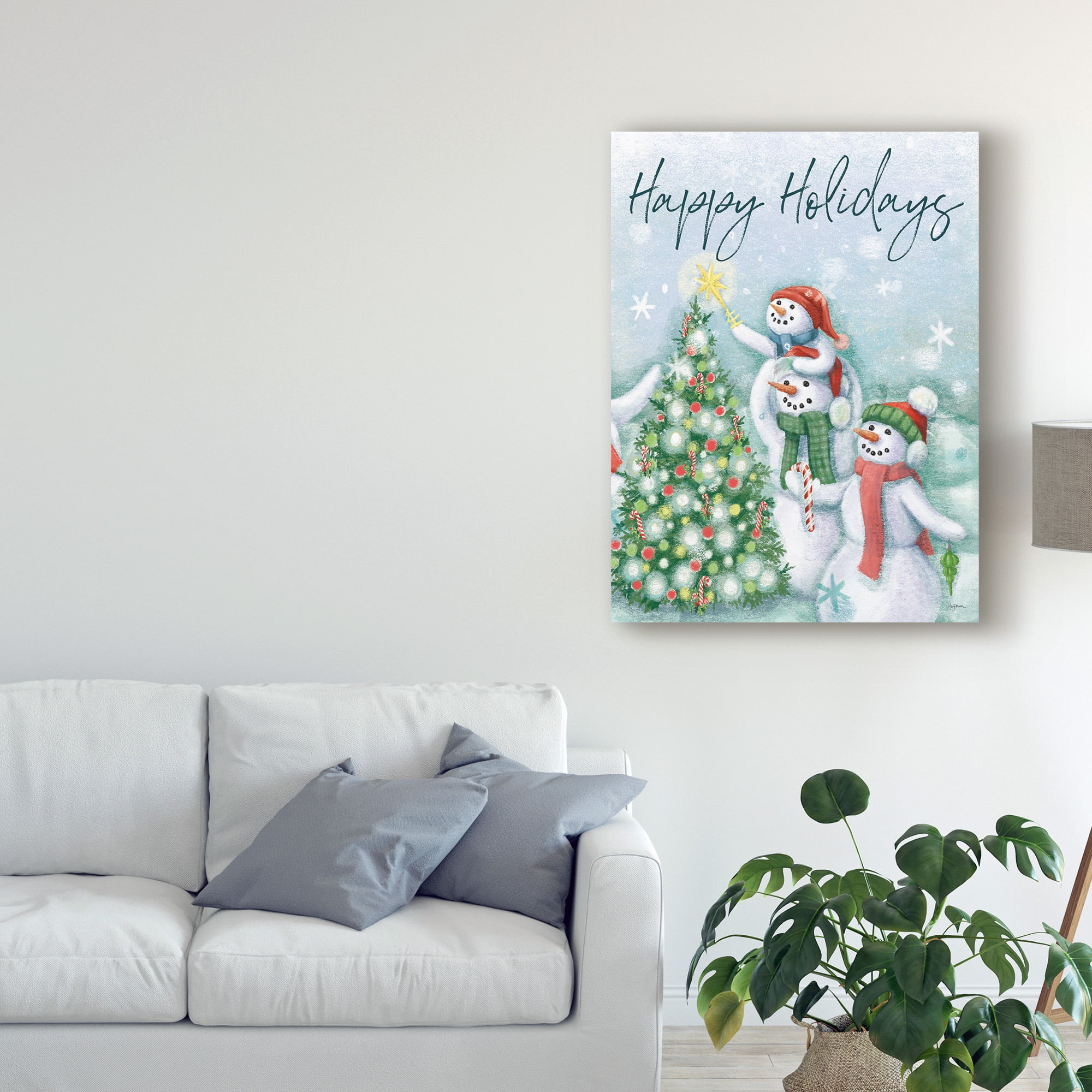 Trademark Fine Art 'Classic Snowmen VI' Canvas Art by Mary Urban