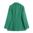 thumbnail image 3 of Dazajoo Womens Tweed Blazers Casual Long Sleeve Double Breasted Open Front Blazer Jackets Suits Jackets for Women 2024,Green,M, 3 of 7