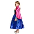 thumbnail image 4 of Disfraz de princesa Anna de Frozen de Disney para niños y niñas, vestido de Cosplay de fiesta de cumpleaños con capa, vestido de Halloween, 2024, 4 of 5