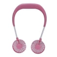thumbnail image 1 of Ventilador de refrigeración doble para colgar en el cuello perezoso recargable por USB Viaje al aire libre Interior Ventilador de banda para el cuello portátil kenally JJ22789-05, 1 of 6
