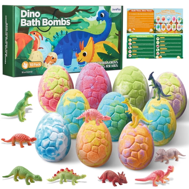 Bombas de baño JuraFizz Dinosaur, paquete de 10 unidades con Surprise Kids 3-9