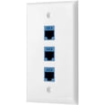 thumbnail image 1 of Placa de pared Ethernet Unbranded 3 Puertos RJ45 con Inserto de Acoplador Cat6, 1 of 5