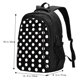 thumbnail image 5 of Balery Black and White Polka Dot Mochila con carga USB para hombre y mujer - Mochila impermeable y antirrobo para laptop con puerto USB para viajes, trabajo, 5 of 7