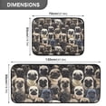 thumbnail image 3 of Cartoon Pug Dog Printing Kitchen Mat Set of 2 Cushioned Non Slip Rugs for Bedroom Floor Runner Mats, 3 of 7