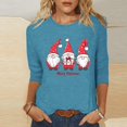 thumbnail image 2 of qelini Womens 3/4 Sleeve T Shirts Dwarf Print Pullover Basic Tee Crewneck Lightweight Tunic Casual Holiday Blouses, 2 of 5