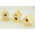 thumbnail image 1 of 1 Set, Small Birdhouses To Paint Or Decorate To Match Home Decor, 1 of 4