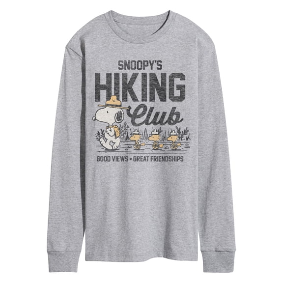 Peanuts - Snoopy's Hiking Club - Men's Long Sleeve Graphic T-Shirt