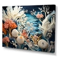 thumbnail image 2 of Designart "Serenade Of Aqua Underwater Corals V" Coastal Coral Under Water Canvas Art Print, 2 of 7