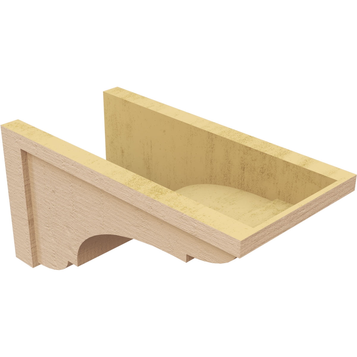 11"W x 22"D x 11"H Wide Bryant Rough Cedar Woodgrain TimberThane Corbel, Primed Tan