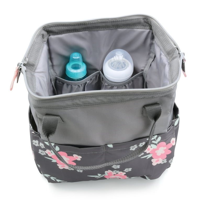 Baby essentials floral wide frame sale diaper bag backpack