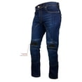 thumbnail image 3 of JuicyTrendz Men’s Motorcycle Adventure Riding Pants – Motorbike Jeans with Knee and Hip Protective Pads Mid-Blue W32-L30, 3 of 4