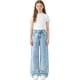 thumbnail image 5 of Pantalones vaqueros largos para niño/niña, de color liso, largos, holgados, de cintura alta, rectos, anchos, casuales, para adolescentes y niñas., 5 of 6