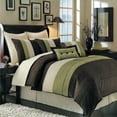 thumbnail image 1 of Hudson Bed in a Bag Set 8 Piece Includes Comforter Skirt Shams and Pillows - All sizes, 1 of 1