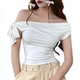 thumbnail image 2 of Tops Cortos con Hombros Descubiertos y Doble Forro para Mujer 2025, Tops Asimétricos Sin Mangas Y2K para Salir M, 2 of 10