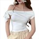 thumbnail image 2 of Tops Cortos con Hombros Descubiertos y Doble Forro para Mujer 2025, Tops Asimétricos Sin Mangas Y2K para Salir M, 2 of 10