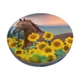 thumbnail image 2 of Lsque Horse Sunflowers Round Bar chair cushion covers Velvet Fabric Premium Comfort Protects from Scratches and Stains for 14-17 Inch Chair- 13 inch, 2 of 7