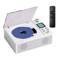 thumbnail image 1 of Lecteur CD Rétro Portable avec Bluetooth Stéréo - Haut-Parleur Intégré Radio FM Carte USB/TF, 1 of 5