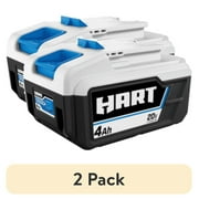 (2 pack) HART 2-Pack 20 Volts 4.0Ah Lithium-Ion Batteries (Charger Not Included)