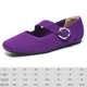 thumbnail image 2 of Mary Jane Zapatos para mujeres Slip de punta cuadrada con pisos con tiras de tobillo zapatos de vestir cómodos zapatos de vestido, 2 of 6