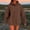 Coffee, variant on Women Hoodies Women's Solid Color Drop Shoulder Hoodie Oversized Long Sleeve Crewneck Shirts Fall Winter Outfits Pocket