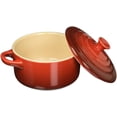 thumbnail image 2 of Le Creuset Stoneware Mini Round Cocotte, 8 oz., Cerise, 2 of 3