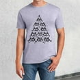 thumbnail image 2 of Mens Pique Shirts Christmas Solod Color Simple Cute Pattern Fashion Unisex Mens Graphic T-Shirts,Light Gray,2XL, 2 of 4
