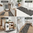 thumbnail image 5 of Black and White Geometric Pattern Kitchen Rugs Sets Of 3,Kitchen Runner Rugs Non Skid Washable,Decorative Kitchen Floor Mats for Kitchen,Sink,Laundry,17"x30"+ 17"x47" + 17"x59", 5 of 6