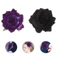 thumbnail image 3 of 12 piezas para mujeres Broche de flores de rosa Central de cabello para el aniversario de ramas de boda, 3 of 5