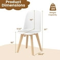 thumbnail image 3 of Gymax Modern Dining Chairs Set of 2 Armless Kitchen Chairs 330 LBS Load Capacity White, 3 of 7