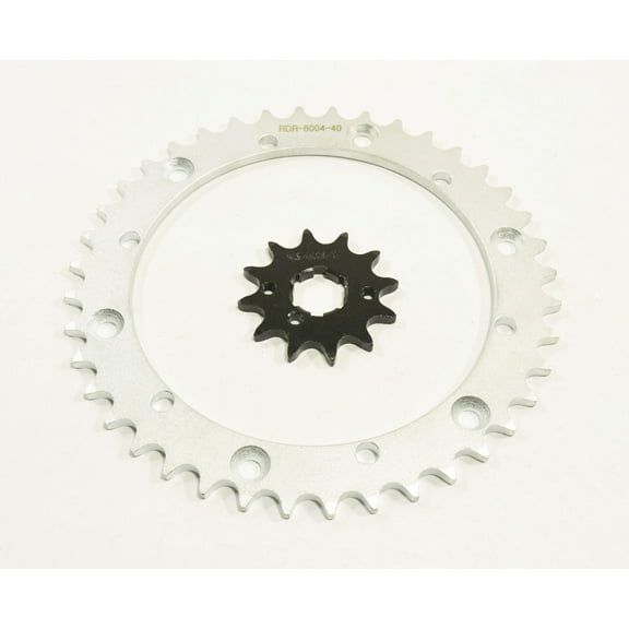 98-2000 Yamaha YFM350 350 Warrior 12 Tooth Front & 40 Tooth Rear Silver Sprocket