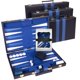 thumbnail image 5 of Set de backgammon Crazy Games Classic con funda de piel azul, 5 of 6