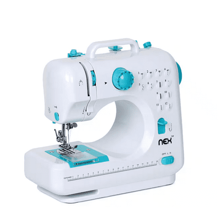 NEX Indigo Blue Modern Crafting Sewing Machine with 12 Built-In Stitches