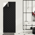 thumbnail image 4 of Coodeto Thermal Insulated Door Curtain, Weatherproof Thicken Cotton Soundproof Doorway Curtain Insulation Cover Keep Warm Winter & Cold Summer, 34"x82", Black, 1 Panel, 4 of 8