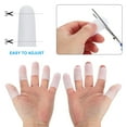 1.6" Silicone Gel Finger Cots, Support Fingertips Sleeve Protector