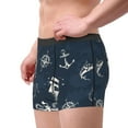 thumbnail image 3 of Kdxio Men's Boxer Briefs with Vintage Marine Print - Comfortable and Breathable Underwear for Everyday Wear, 3 of 7