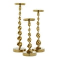thumbnail image 6 of DecMode 3 Candle Gold Aluminum Metal Candle Holder, Set of 3, 6 of 7