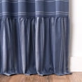 thumbnail image 3 of Martha Stewart Ruffle Stripe Curtain Panel Pair Poseidon Blue, Pole Top, Light Filtering, Indoor, Adult, 2 Piece Set, 50" x 63", 3 of 5