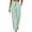 Mint Green, variant on Gamviast Casual Wide Leg Pants for Women High Waisted Elastic Waist Trousers with Button Detail Loose Fit Comfy Summer Beach Lounge Bottoms Everyday Wear Mint Green S