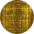 thumbnail image 1 of Ahgly Company Indoor Round Persian Yellow Bohemian Area Rugs, 8' Round, 1 of 4