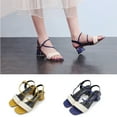 thumbnail image 2 of Heeled Sandals Fashion Cross Strap Open Toe High Heel Sandals Party Sandals, 2 of 10