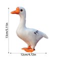 thumbnail image 4 of WD-Forest 5.1" Desk Goose Figurines Mini Desktop Goose Tiny Statue for Desk DIY Crafts Car Farm Craft Decoration Small Animals Collectible Home Garden Decorations, 4 of 8